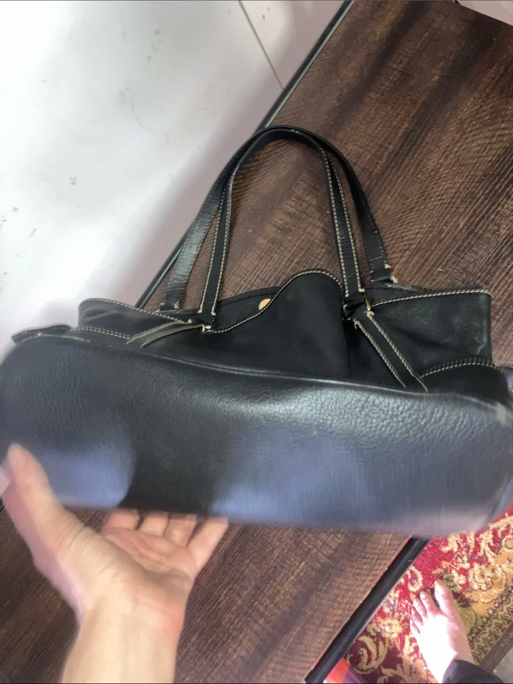 Dooney and Bourke Black Leather large Tote Bag